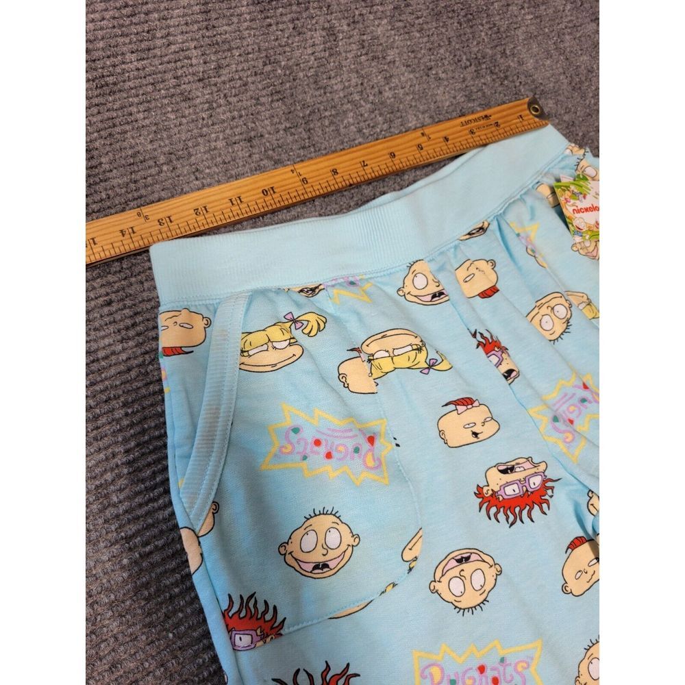 Nickelodeon‎ Rugrats Pajama Pants Aqua Spa Blue Joggers Sleepwear Small NWT - Picture 2 of 8
